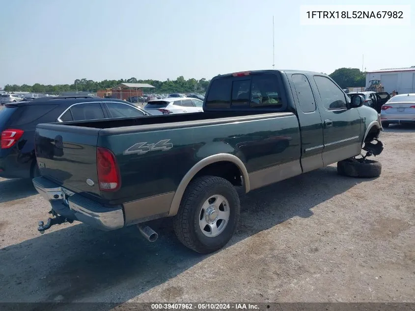 2002 Ford F-150 Lariat/Xl/Xlt VIN: 1FTRX18L52NA67982 Lot: 39407962