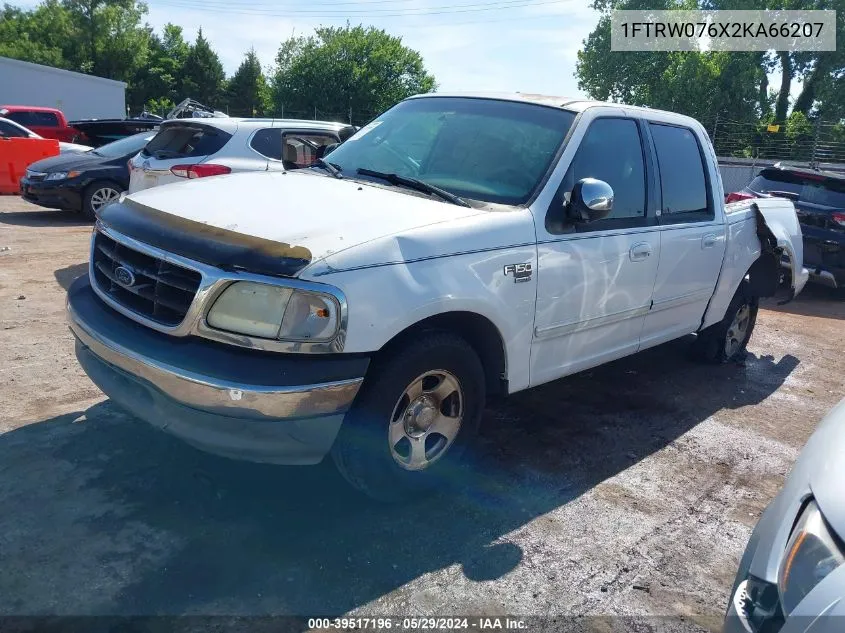 2002 Ford F-150 Lariat/Xlt VIN: 1FTRW076X2KA66207 Lot: 39517196