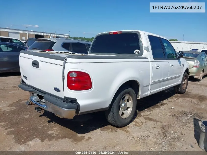 2002 Ford F-150 Lariat/Xlt VIN: 1FTRW076X2KA66207 Lot: 39517196