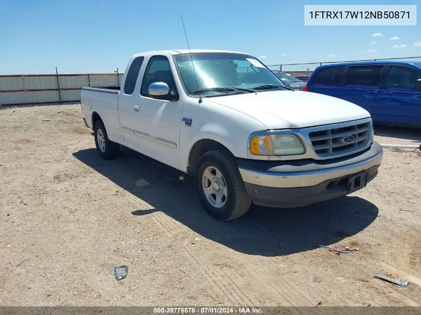 2002 Ford F-150 Lariat/Xl/Xlt VIN: 1FTRX17W12NB50871 Lot: 39775578