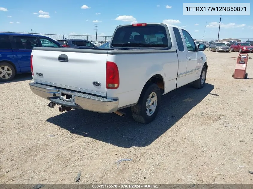 2002 Ford F-150 Lariat/Xl/Xlt VIN: 1FTRX17W12NB50871 Lot: 39775578