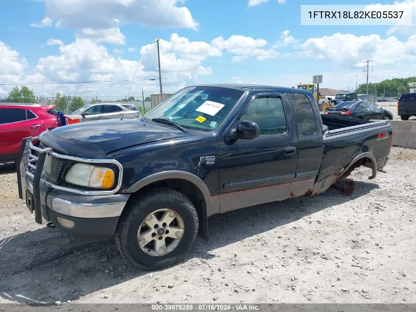 2002 Ford F-150 Lariat/Xl/Xlt VIN: 1FTRX18L82KE05537 Lot: 39875259