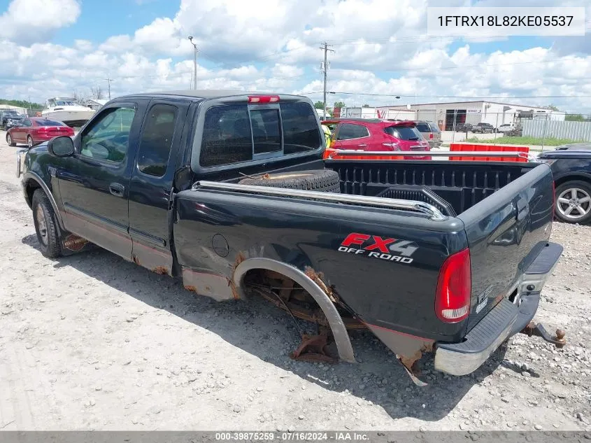 2002 Ford F-150 Lariat/Xl/Xlt VIN: 1FTRX18L82KE05537 Lot: 39875259