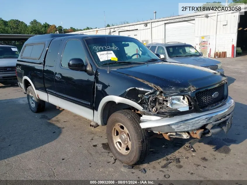 2002 Ford F-150 Lariat/Xl/Xlt VIN: 2FTRX18W42CA03058 Lot: 39932008