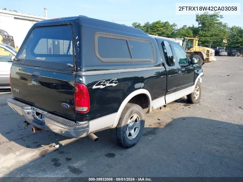 2002 Ford F-150 Lariat/Xl/Xlt VIN: 2FTRX18W42CA03058 Lot: 39932008