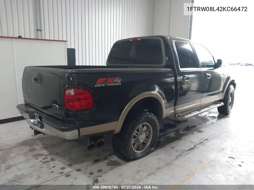 1FTRW08L42KC66472 2002 Ford F-150 King Ranch/Lariat/Xlt