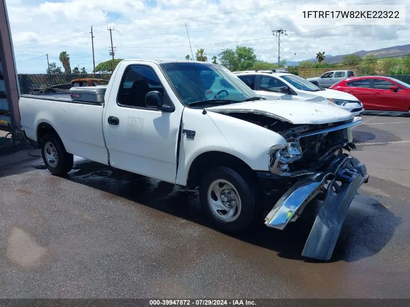 2002 Ford F-150 Xl/Xlt VIN: 1FTRF17W82KE22322 Lot: 39947872