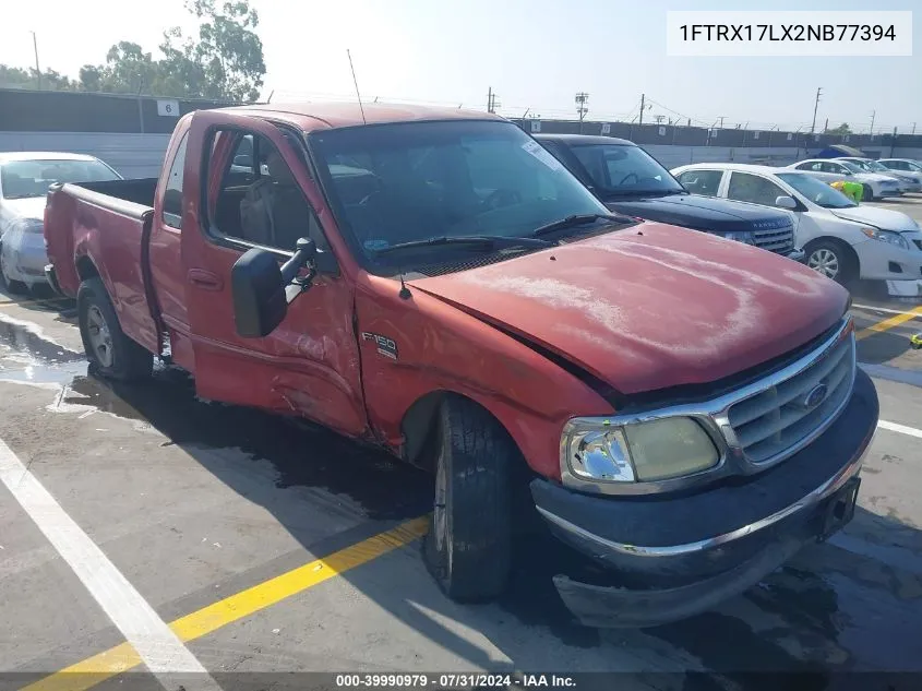 2002 Ford F-150 Lariat/Xl/Xlt VIN: 1FTRX17LX2NB77394 Lot: 39990979