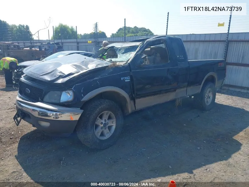 2002 Ford F-150 Lariat/Xl/Xlt VIN: 1FTRX18L42NA73739 Lot: 40030723