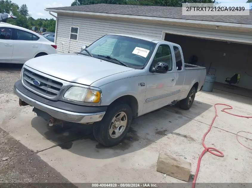 2002 Ford F-150 Xl/Xlt VIN: 2FTRX17212CA92439 Lot: 40044928