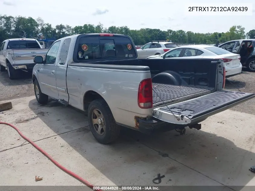 2002 Ford F-150 Xl/Xlt VIN: 2FTRX17212CA92439 Lot: 40044928