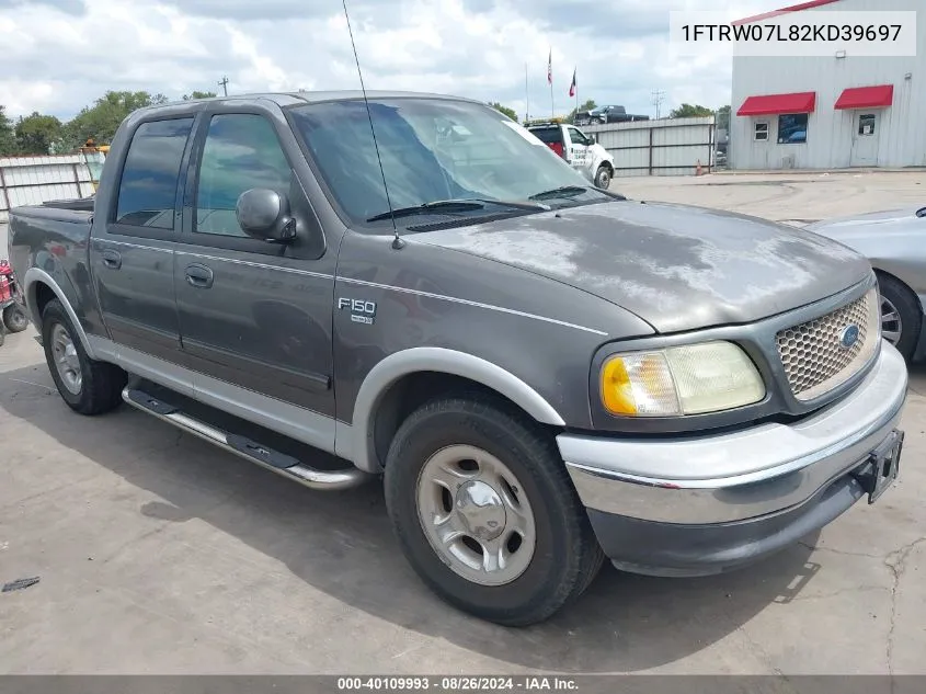 2002 Ford F-150 Lariat/Xlt VIN: 1FTRW07L82KD39697 Lot: 40109993