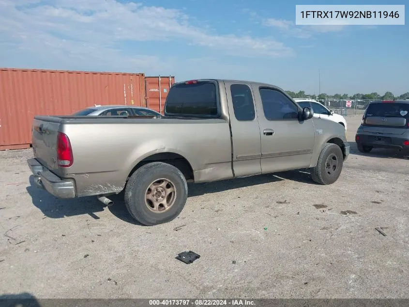 2002 Ford F-150 Lariat/Xl/Xlt VIN: 1FTRX17W92NB11946 Lot: 40173797