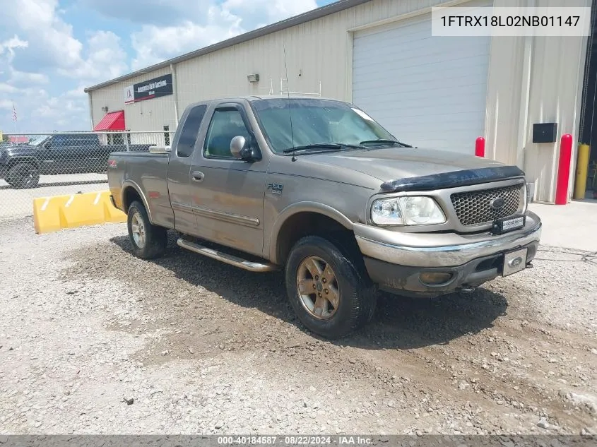 2002 Ford F-150 King Ranch/Lariat/Xl/Xlt VIN: 1FTRX18L02NB01147 Lot: 40184587