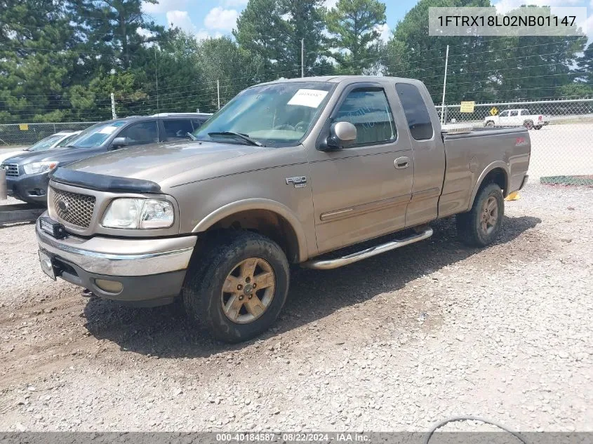 2002 Ford F-150 King Ranch/Lariat/Xl/Xlt VIN: 1FTRX18L02NB01147 Lot: 40184587