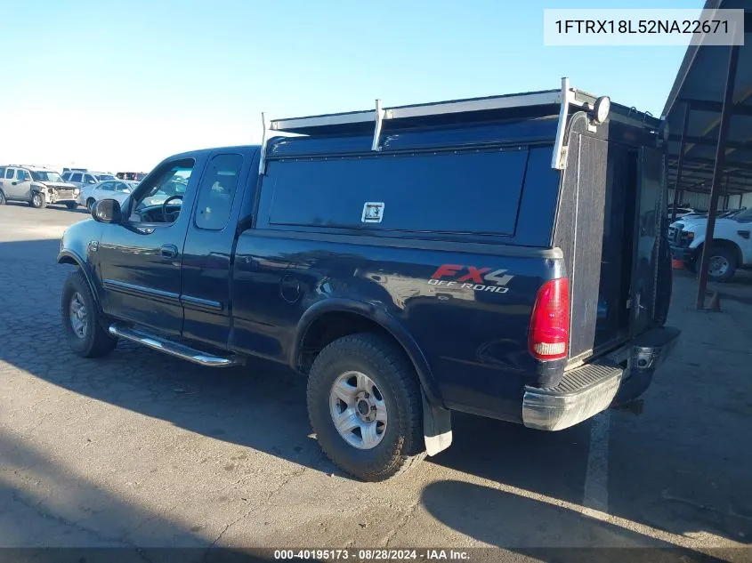 2002 Ford F-150 Lariat/Xl/Xlt VIN: 1FTRX18L52NA22671 Lot: 40195173