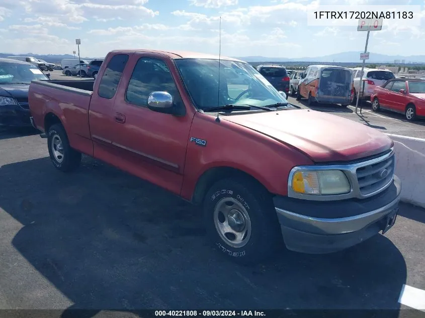 2002 Ford F-150 Xl/Xlt VIN: 1FTRX17202NA81183 Lot: 40221808