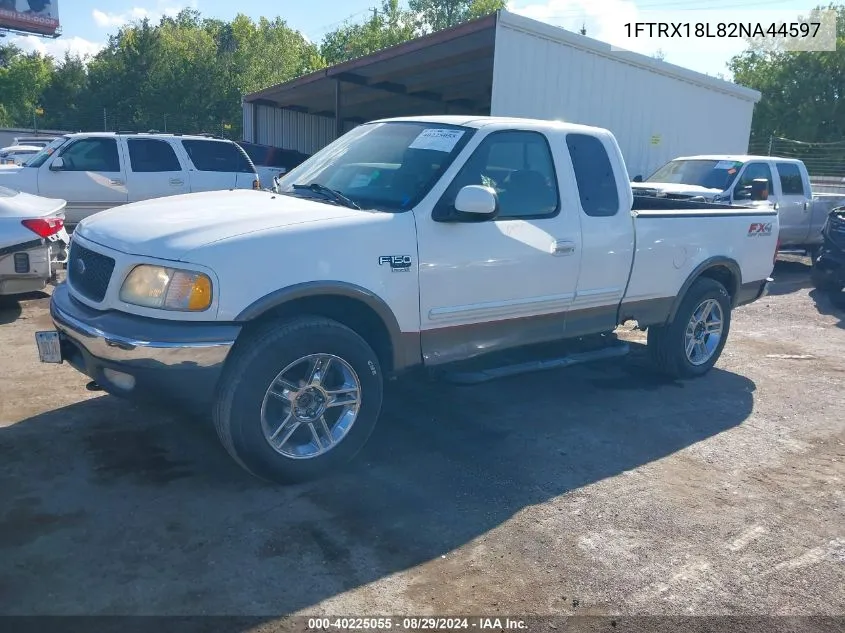 2002 Ford F-150 Lariat/Xl/Xlt VIN: 1FTRX18L82NA44597 Lot: 40225055