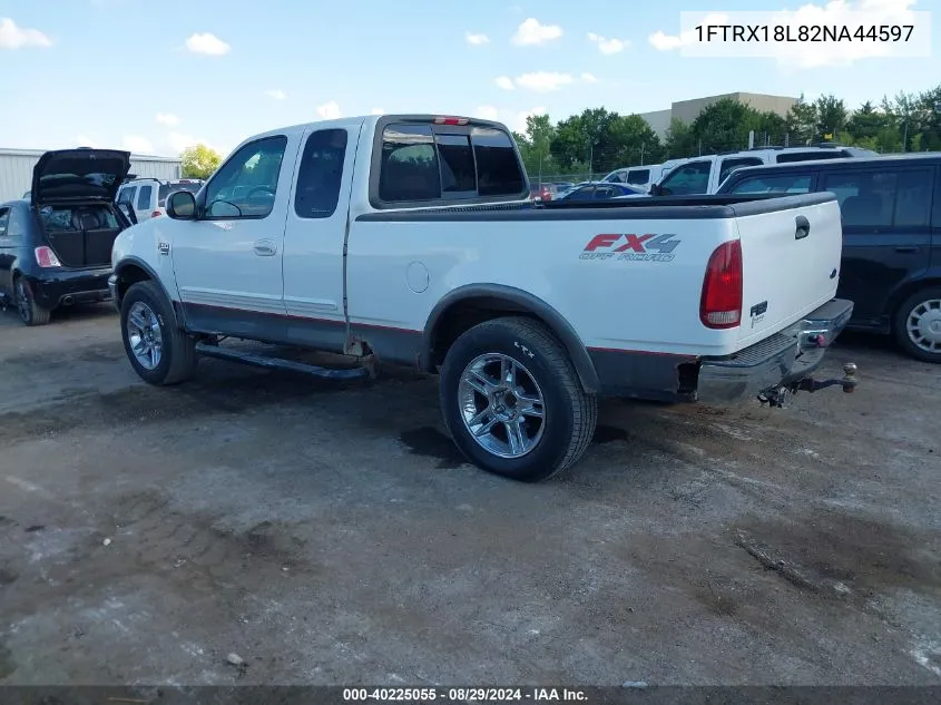 2002 Ford F-150 Lariat/Xl/Xlt VIN: 1FTRX18L82NA44597 Lot: 40225055