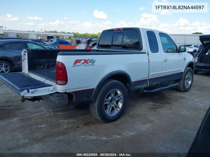 2002 Ford F-150 Lariat/Xl/Xlt VIN: 1FTRX18L82NA44597 Lot: 40225055