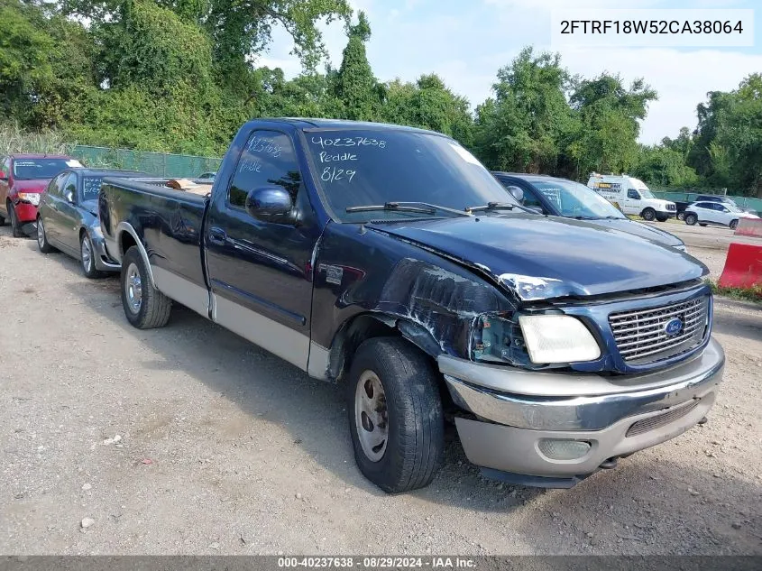 2002 Ford F-150 Xl/Xlt VIN: 2FTRF18W52CA38064 Lot: 40237638