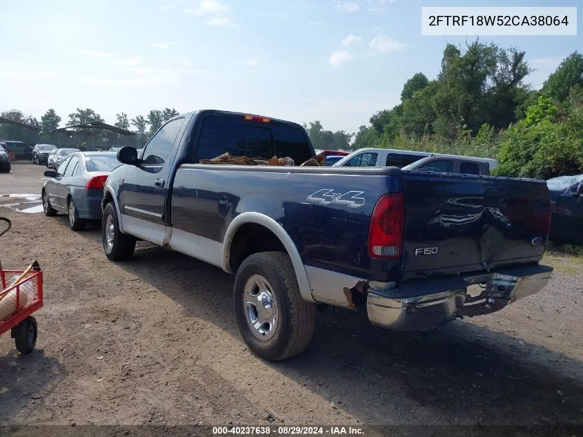 2002 Ford F-150 Xl/Xlt VIN: 2FTRF18W52CA38064 Lot: 40237638