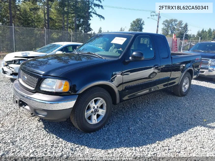 2002 Ford F150 VIN: 2FTRX18L62CA50341 Lot: 40243900