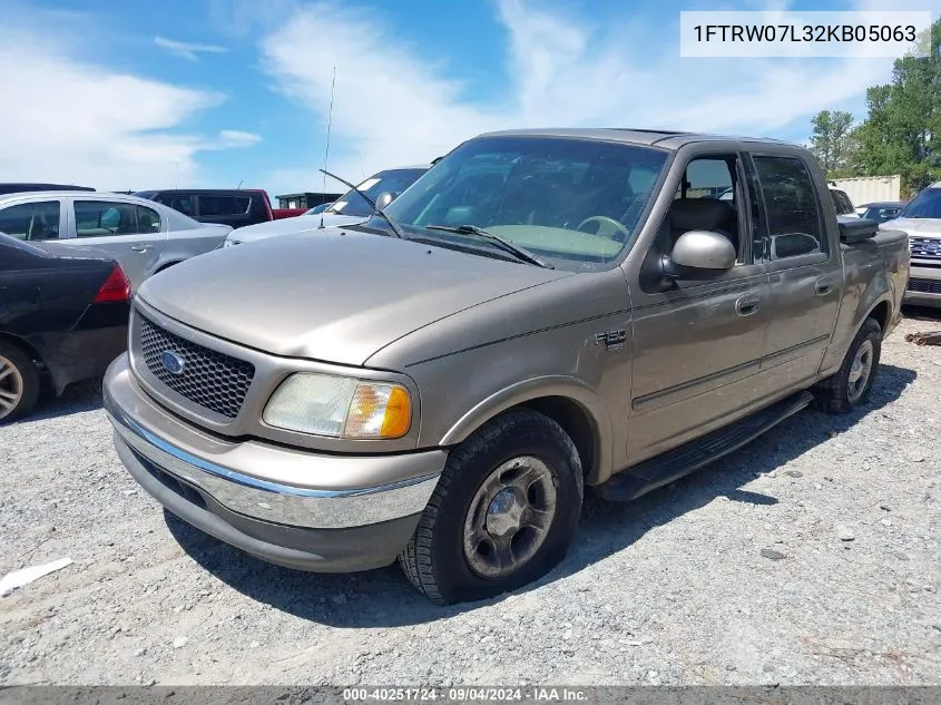 1FTRW07L32KB05063 2002 Ford F-150 Lariat/Xlt