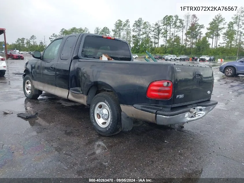 2002 Ford F-150 Xl/Xlt VIN: 1FTRX072X2KA76567 Lot: 40263470