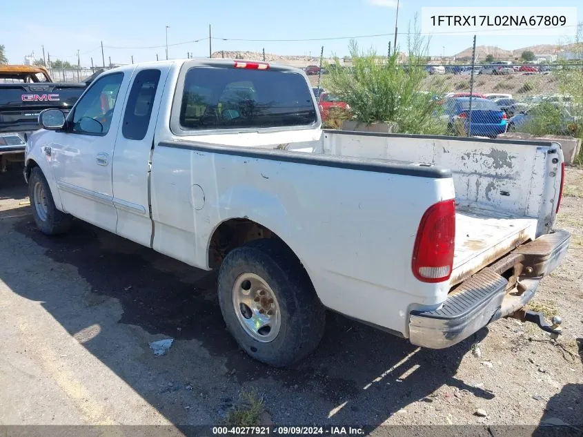 2002 Ford F-150 Lariat/Xl/Xlt VIN: 1FTRX17L02NA67809 Lot: 40277921