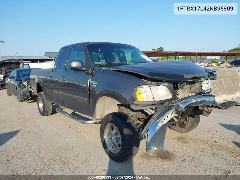 2002 Ford F-150 Lariat/Xl/Xlt VIN: 1FTRX17L42NB95809 Lot: 40286599