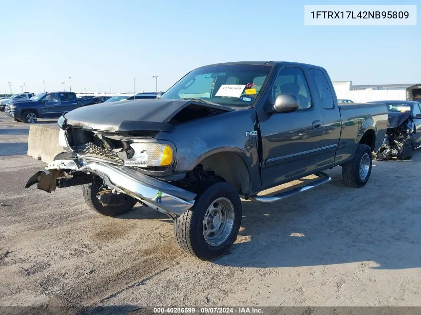 2002 Ford F-150 Lariat/Xl/Xlt VIN: 1FTRX17L42NB95809 Lot: 40286599