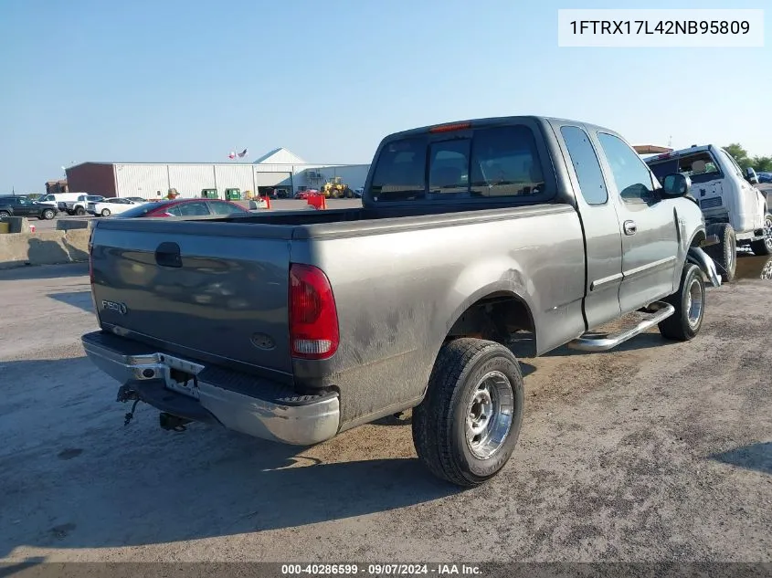 2002 Ford F-150 Lariat/Xl/Xlt VIN: 1FTRX17L42NB95809 Lot: 40286599