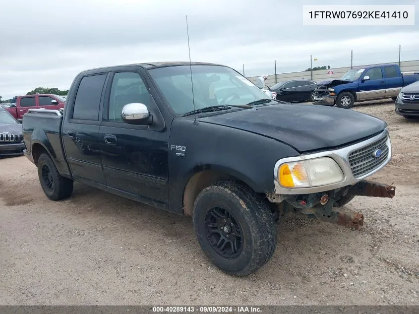 1FTRW07692KE41410 2002 Ford F-150 Lariat/Xlt