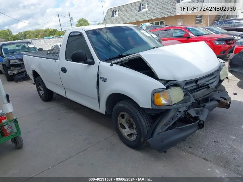 2002 Ford F-150 Xl/Xlt VIN: 1FTRF17242NB02930 Lot: 40291587