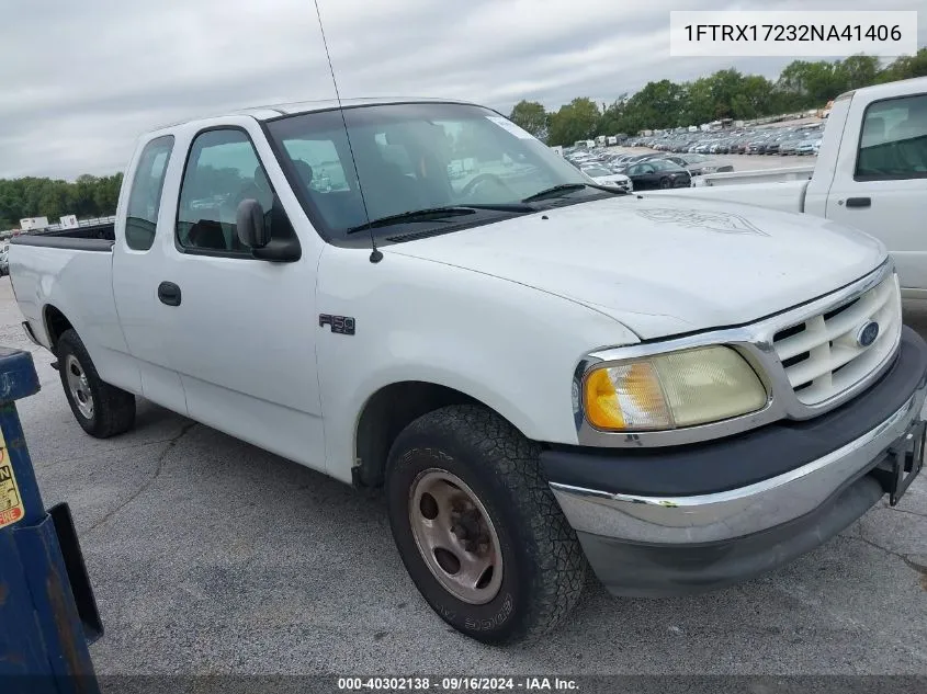 2002 Ford F-150 Xl/Xlt VIN: 1FTRX17232NA41406 Lot: 40302138