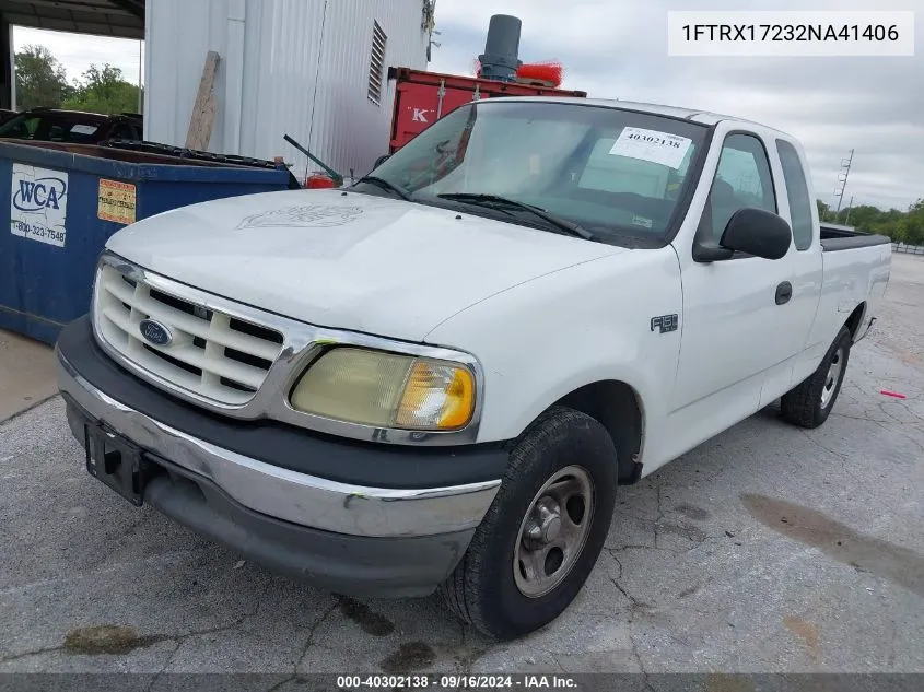 2002 Ford F-150 Xl/Xlt VIN: 1FTRX17232NA41406 Lot: 40302138