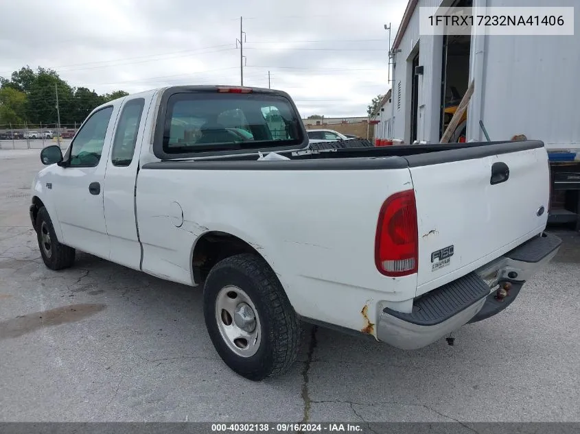 2002 Ford F-150 Xl/Xlt VIN: 1FTRX17232NA41406 Lot: 40302138