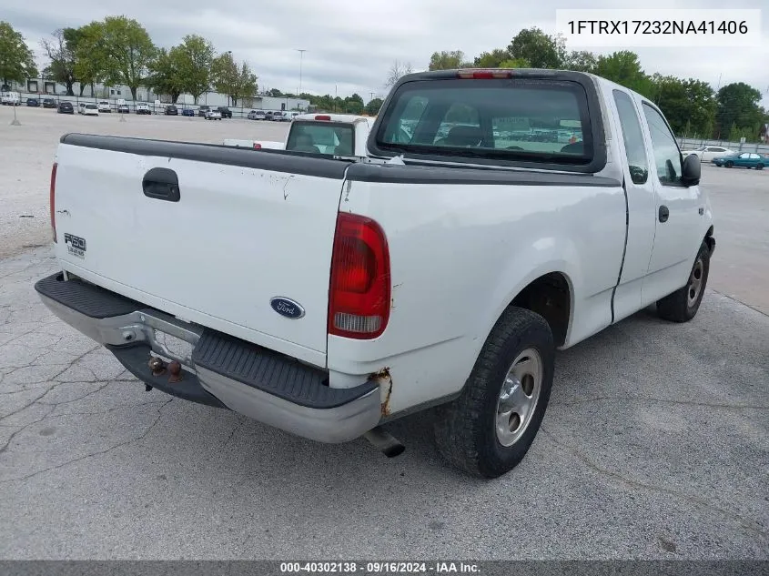 2002 Ford F-150 Xl/Xlt VIN: 1FTRX17232NA41406 Lot: 40302138