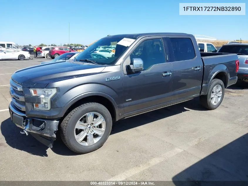 2002 Ford F150 VIN: 1FTRX17272NB32890 Lot: 40323314