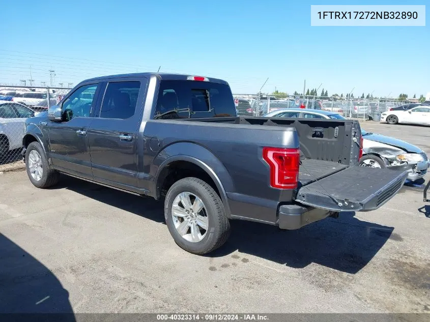 2002 Ford F150 VIN: 1FTRX17272NB32890 Lot: 40323314