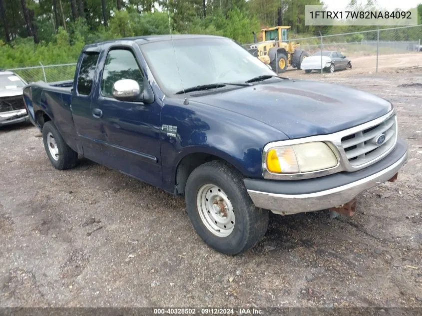 2002 Ford F-150 Lariat/Xl/Xlt VIN: 1FTRX17W82NA84092 Lot: 40328502