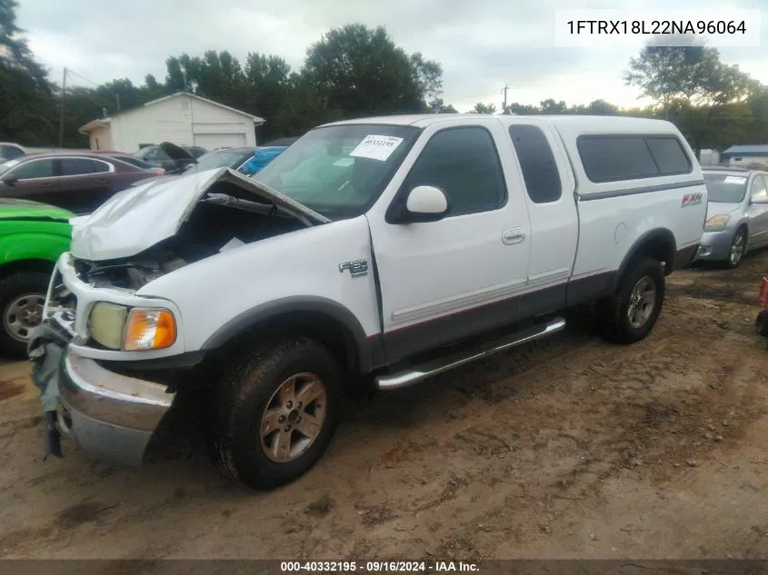 2002 Ford F-150 Lariat/Xl/Xlt VIN: 1FTRX18L22NA96064 Lot: 40332195