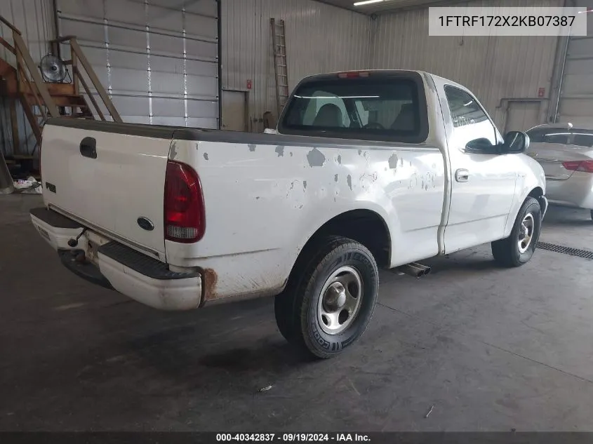 2002 Ford F-150 Xl/Xlt VIN: 1FTRF172X2KB07387 Lot: 40342837