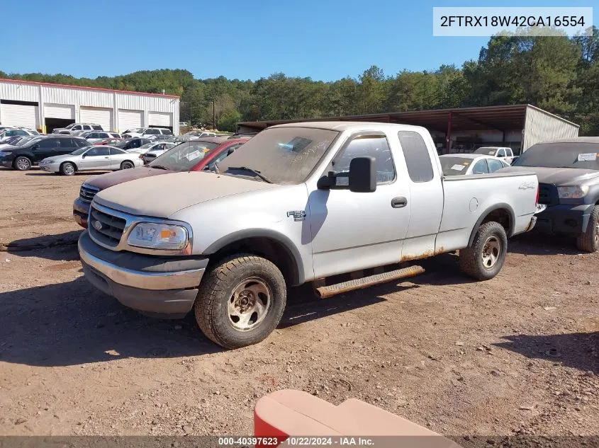 2002 Ford F-150 Lariat/Xl/Xlt VIN: 2FTRX18W42CA16554 Lot: 40397623