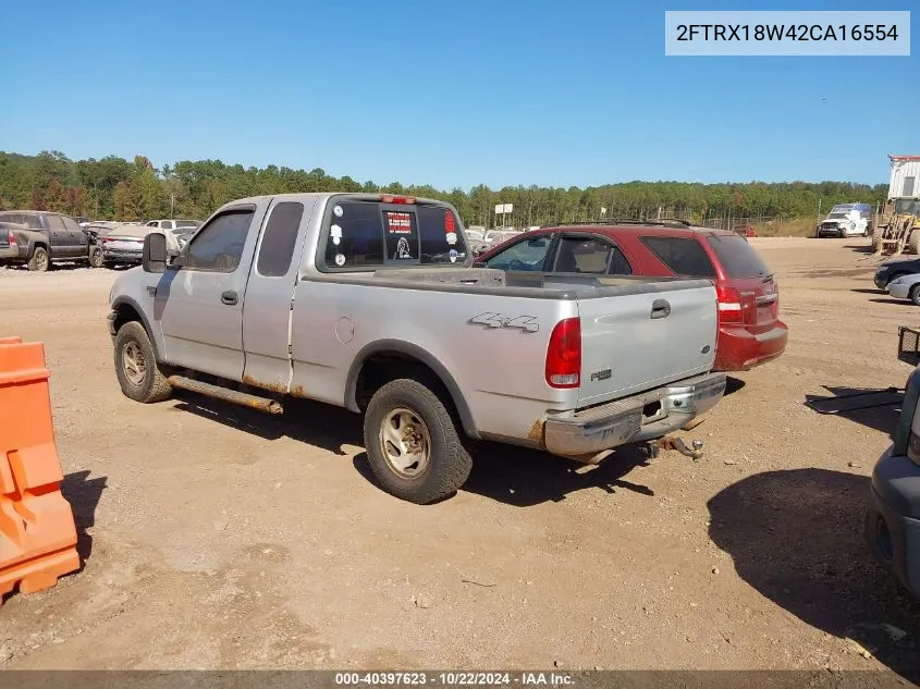 2002 Ford F-150 Lariat/Xl/Xlt VIN: 2FTRX18W42CA16554 Lot: 40397623