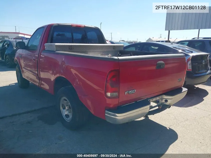 2002 Ford F-150 Xl/Xlt VIN: 2FTRF17W12CB01128 Lot: 40408697