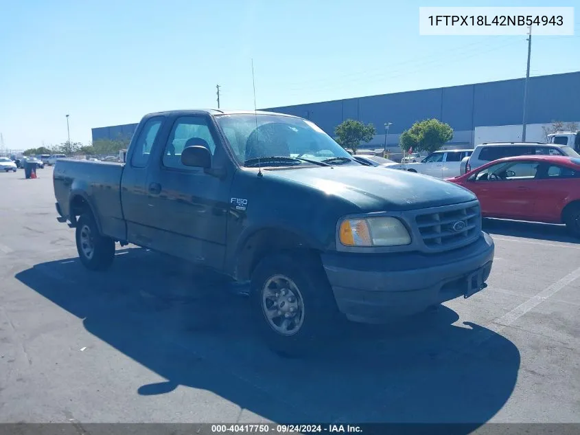 2002 Ford F-150 Lariat/Xl/Xlt VIN: 1FTPX18L42NB54943 Lot: 40417750