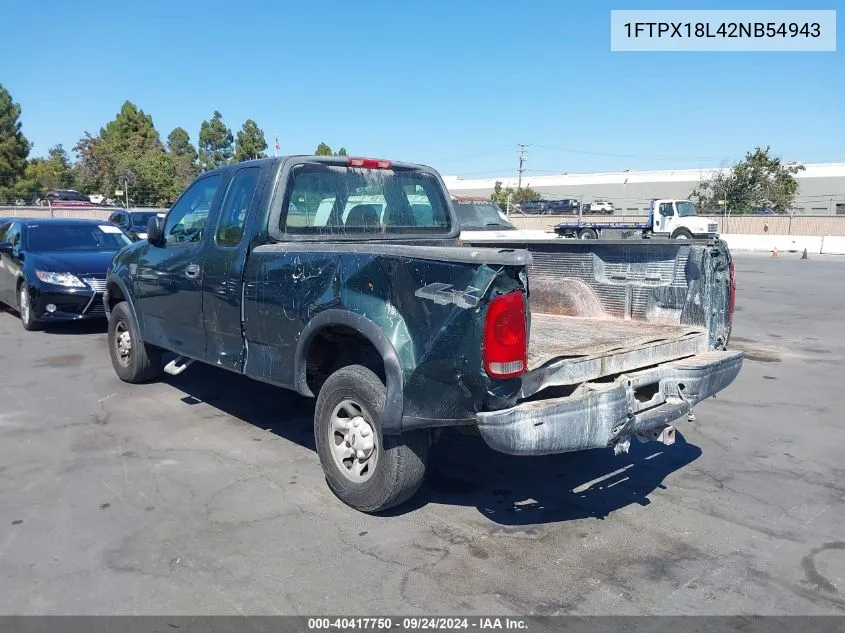 2002 Ford F-150 Lariat/Xl/Xlt VIN: 1FTPX18L42NB54943 Lot: 40417750