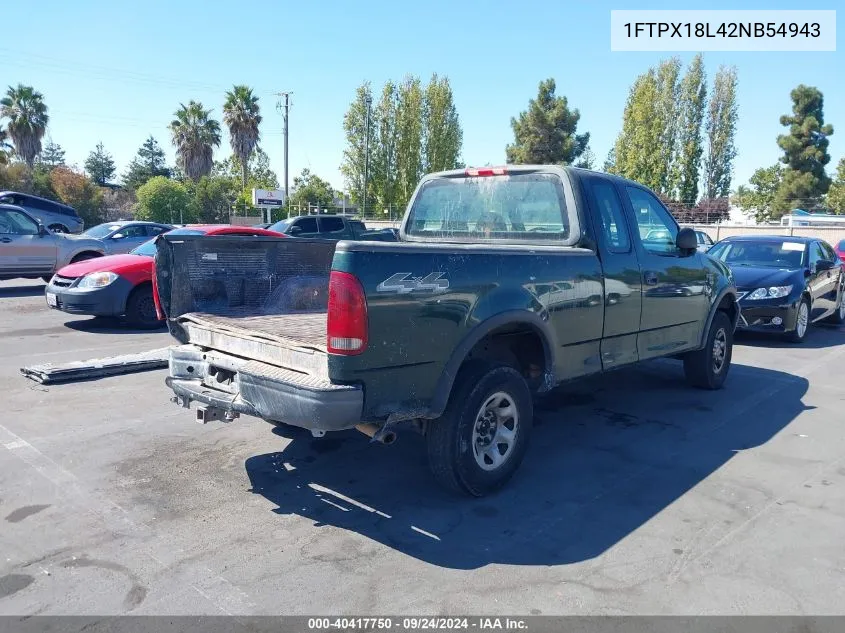 2002 Ford F-150 Lariat/Xl/Xlt VIN: 1FTPX18L42NB54943 Lot: 40417750